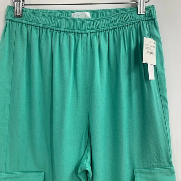 Abound Women's Elastic Waist Pull-On Cargo Jogger‎ Pants Green Marine Size M NWT - Picture 4 of 13